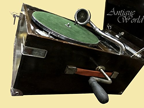 Antiques World Antique 1920's HMV Portable Vintage Picnic Gramophone In Turn Tables Musical Boxes Phonograph Collectables, Radio, Television & Telephony, Phonographs & Gramophones AWUSAHB 0168 - Thumbnail 7