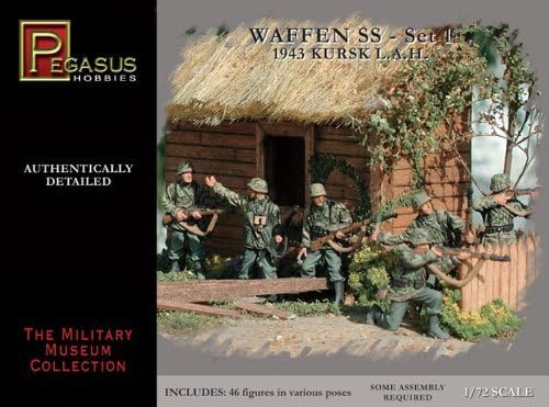 Pegasus Hobby Waffen SS Soldiers Set #1 (46) (Plastic Kit) 1-72 Pegasus