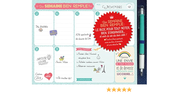 Une Semaine Bien Remplie Calendrier Vie Quotidienne French Edition Amazon Com Books
