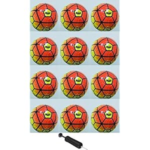 Biggz (Pack of 12) Premium Durable Soccer Ball Size 5 Bulk Wholesale with Pump