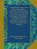 Image de Grand Dictionnaire Des Rimes Françaises, Enrichi Des Nouveaux Termes De La Langue, De Tous Ceaux Provenant Des Langues Étrangères, Et Donnant Pour