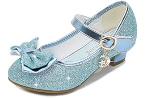 Cadidi Dinos Girls Dress Shoes Wedding Party Heel Mary Jane Princess Flower Shoes (Toddler/Little Kid/Big Kid)