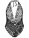 IN'VOLAND Plus Size Sexy One Piece Lingerie Halter Backless Hollow Floral Lace Teddies Sleepwear Nightwear (22W, Black 3)