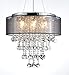 Saint Mossi 7 Light K9 Crystal Chandelier Light Fixture,Drum Chandelier Crystal Pendant Light Fixture Modern Chandelier for Bedroom,Living Room,Dining Room,H19