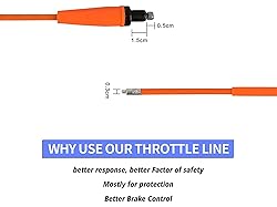 Nibbi 46" Go Kart Throttle Cable - Universal