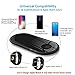 Fast Wireless Charger, ZealSound Qi-Certified Wireless Charging Pad Station 10W/7.5W5/W Ultra Slim【Case Friendly】【 Ultra Slim Portable】 Tempered Glass for All Qi Enabled Phones and Watch (Black)