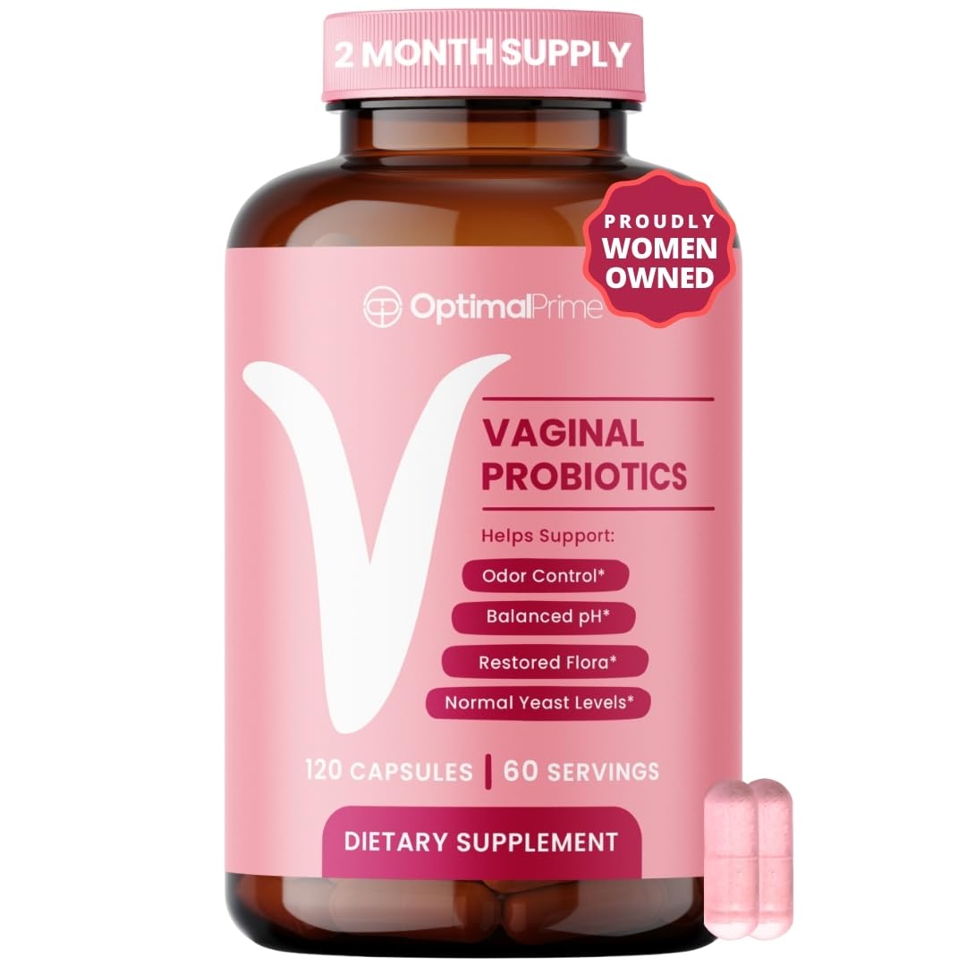 Photo 1 of *2/2026* Optimal Prime Vaginal Probiotics for Women with Prebiotics, Cranberry Extract, and Lactobacillus Probiotic Blend, Supports Healthy Vaginal Flora, Odor Control, pH Balance, 2 Month Supply, 120 Capsules