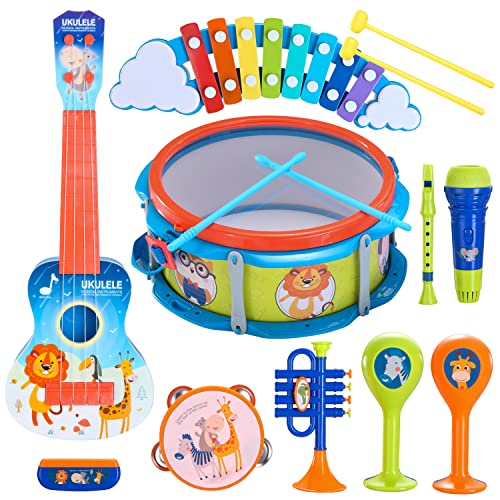 JOYIN Kids Music Toy Set, Comprehensive Musical Instruments Toy