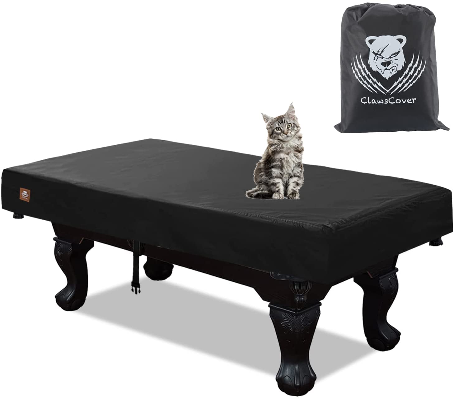 Photo 1 of 7/8/9 Feet Billiard Pool Table Covers Waterproof Outdoor Indoor Scratched-Free Polyester Cloth All Season Rain Dust Sun Protection Snooker Patio Furniture Cover,8FT-100Lx56Wx8H Inch