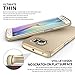 Ringke Slim Compatible with Galaxy S6 Edge Case Snug-Fit Slender Tailored Cutouts Lightweight Side to Side Edge Coverage Superior Coating PC Hard Skin for Galaxy S6 Edge - Royal Gold