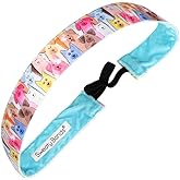 Sweaty Bands Womens Girls Headband - Non-Slip Velvet-Lined Athletic Hairband - Pawsome Puppies 1-Inch