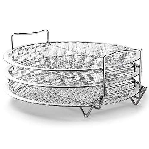 Goldlion Dehydrator Rack Compatible with Ninja Foodi Grill Stainless Steel Stand Accessories for