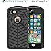 Sunwukin Spider Grid Outdoor Sport Cases for iPhone 7 Waterproof Case 4.7 inch, IP68 10ft Depth Under Water Shock Snow Dirt Dust Proof Durable Full Sealed Protective Cover - Black