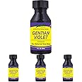 Sanar Naturals Gentian Violet, 1 fl oz - Violeta de Genciana - Tincture of Violet 1% First Aid Antiseptic (Pack of 4)