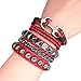 Friendship Gift Black Ropes Bracelet Women Wrap 6 Color the Christmas Gift