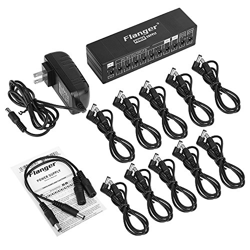 Guitar Pedal Power Supply, Irich Pedalboard Effect Pedal Connect Supply with Isolated Short Circuit/Overcurrent Protection - Isolated 9 Output Power Supply Unit for Guitar Effects/Pedal Boards