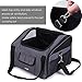 Pettom Pet Car Booster Seat Carrier Airline Approved for Dog Cat Puppy Small Animal Travel Cage (Gray, Large-Hold Pet up to 15lb)