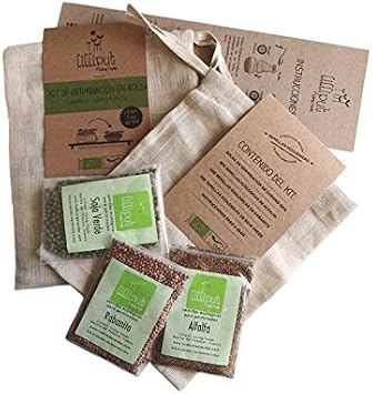 LILLIPUT LIVING FOODS Kit Germinación EN Bolsa DE Cáñamo Natural ...