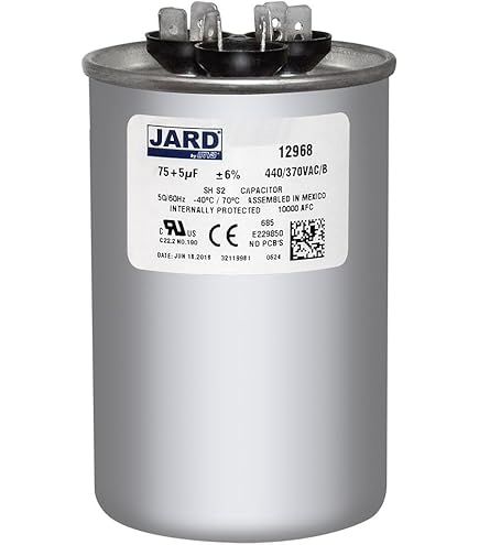 Amazon.com: Motor Dual Run Capacitor Round 75 5 uf MFD 440