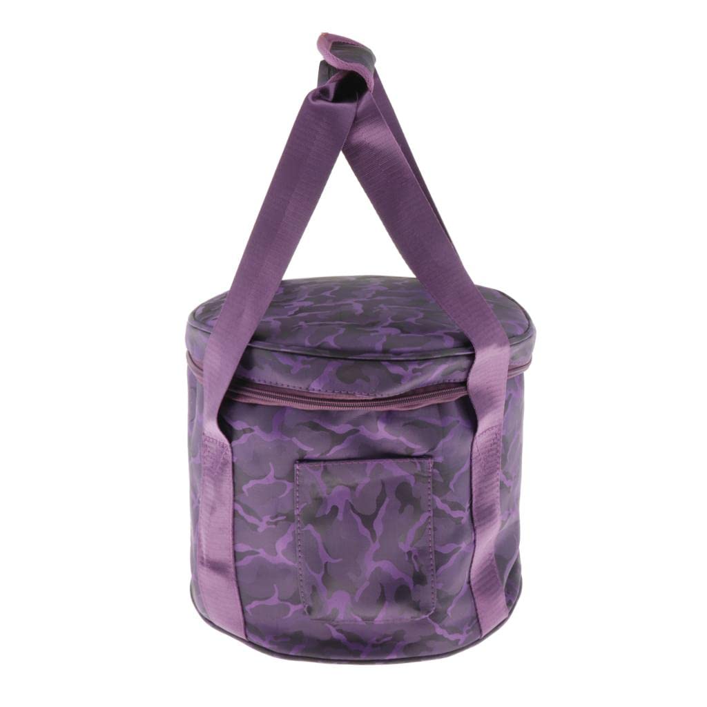 Almencla Meditation Yoga Singing Bowl Carry Storage Case Bag for 8-12inch Singing Bowl, Purple - Purple, 12inch