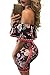 Pretid Women Sexy Off Shoulder Floral Print Bodycon Stretchy Club Party Dress