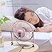 OPOLAR 9 Inch USB Desk Fan, USB Powered ONLY, Enhanced Airflow, Lower Noise, Two Speeds, Perfect Personal Cooling Fan for Home Office Desk-Pink
