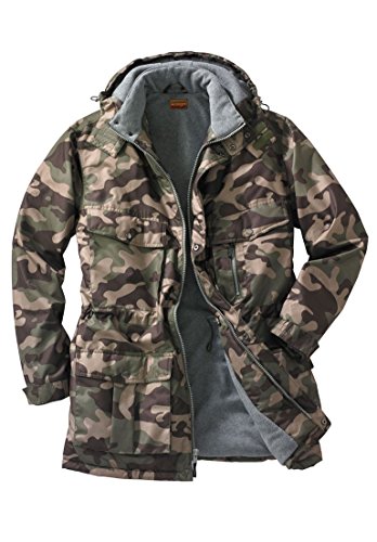 Boulder Creek Men's Big & Tall Expedition Parka, Olive Camo Big-6Xl
