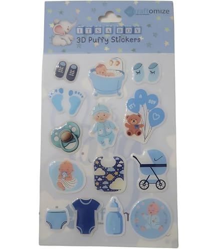 Baby Boy Aufkleber-Set - 3D, Karton & Puffy Sticker