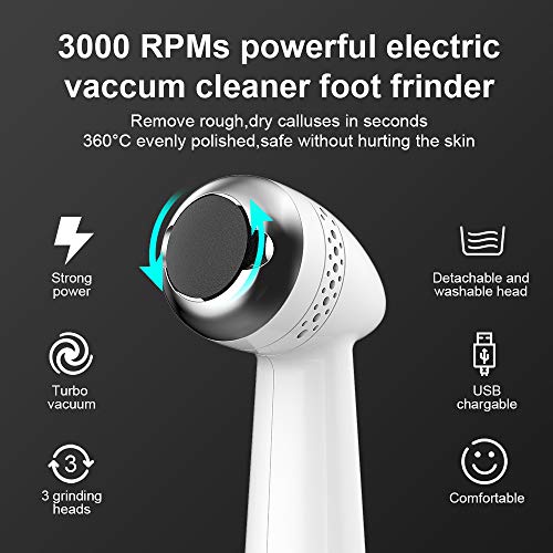 Electric Feet Callus Remover,USB Portable Electric Vacuum Adsorption