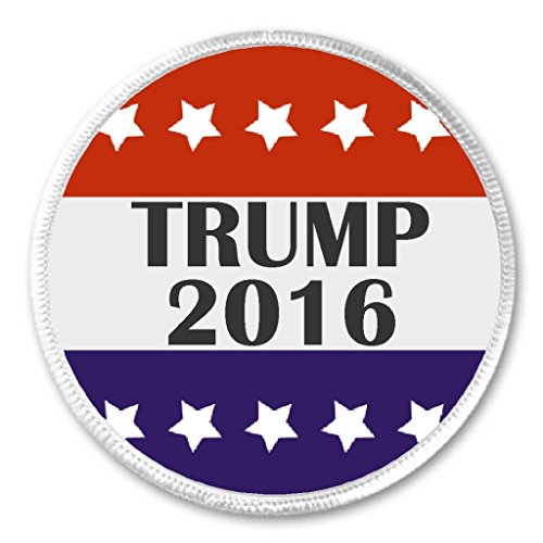 TRUMP 2016 Red White Blue Stars 3" Sew On Patch President Donald Vote Support
