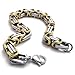 KONOV Stainless Steel Link Box Mens Bracelet, Gold Silver, 9 Inch