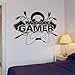 Video Games Wall Sticker Play Room Gaming Wall Decal Art Vinyl Wall Decor Sticker for Boys Room Kids Room Hardcore Gamer Wall Decal Ny-47 (Black, 57X75CM)