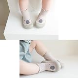 Exemaba Toddler Sock Shoes Soft Sole Non Slip Khaki Raccoon 6-12M view 2