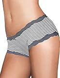 Maidenform Cheeky Scalloped Lace Hipster_Steel Grey Stripe_7