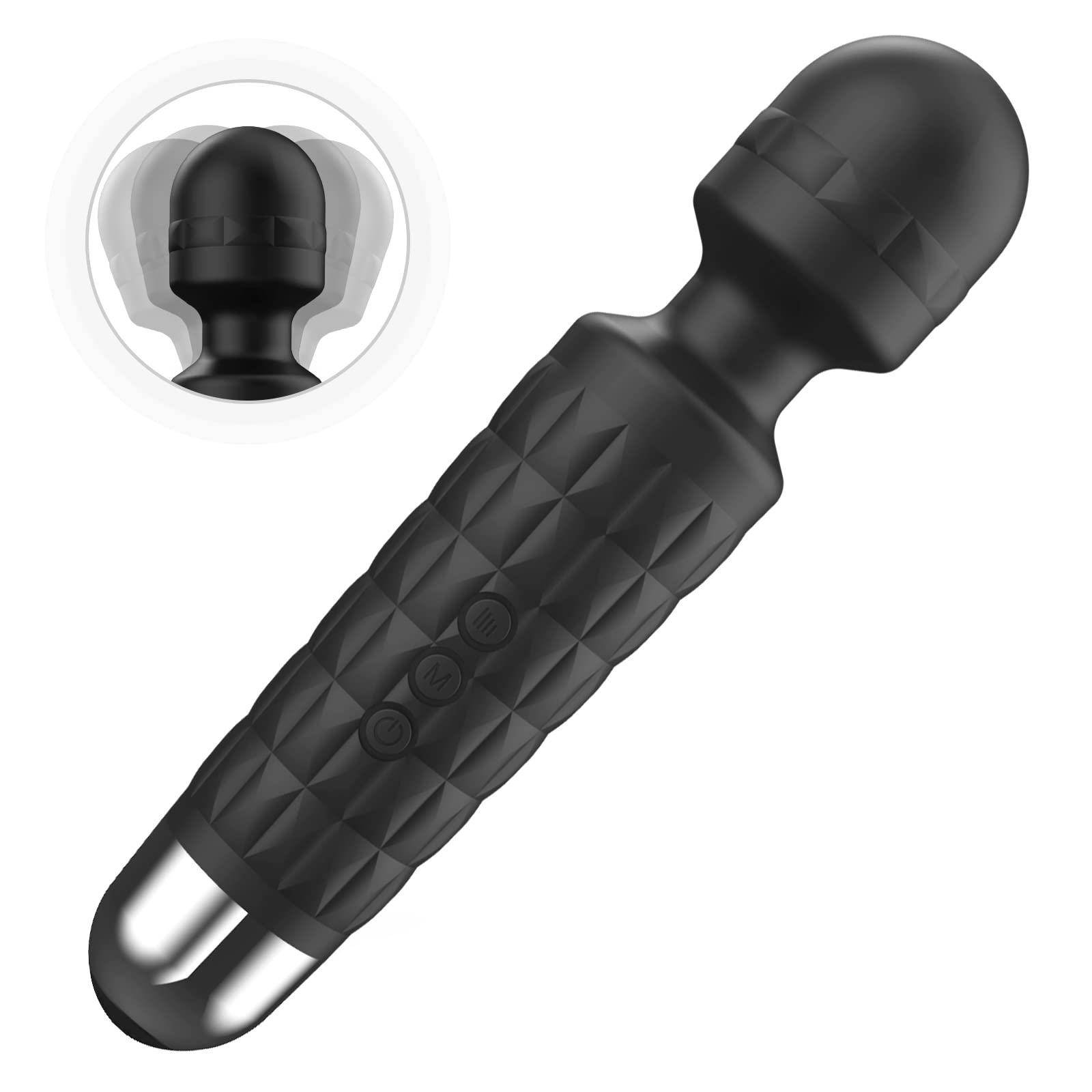 G Spot Stimulator Wand Vibrators, Sex Toys4women, YICOCO 25 Vibration Modes Quiet Waterproof Vibrating Wand Clitoral Vaginal Stimulator, Rechargeable Sex toys4women Dido Sex Toys for Couples
