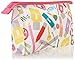 Clinique Promotional Bag for Cosmetics, Makeup, Toiletries, Travel (Cosmetics Print - White Set)