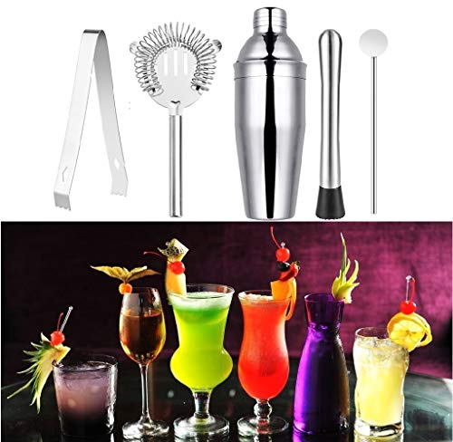 GOLDGE 12 Stück Cocktail Set Cocktail Shaker Cocktail Mixer Geschenk Set Bar Zubehör 750 ML Cocktailshaker Edelstahl für… – Bild 7