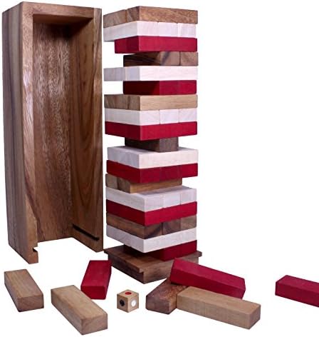 Woody's Christmas Tower Game 9.5 int - Handmade from natural Pine