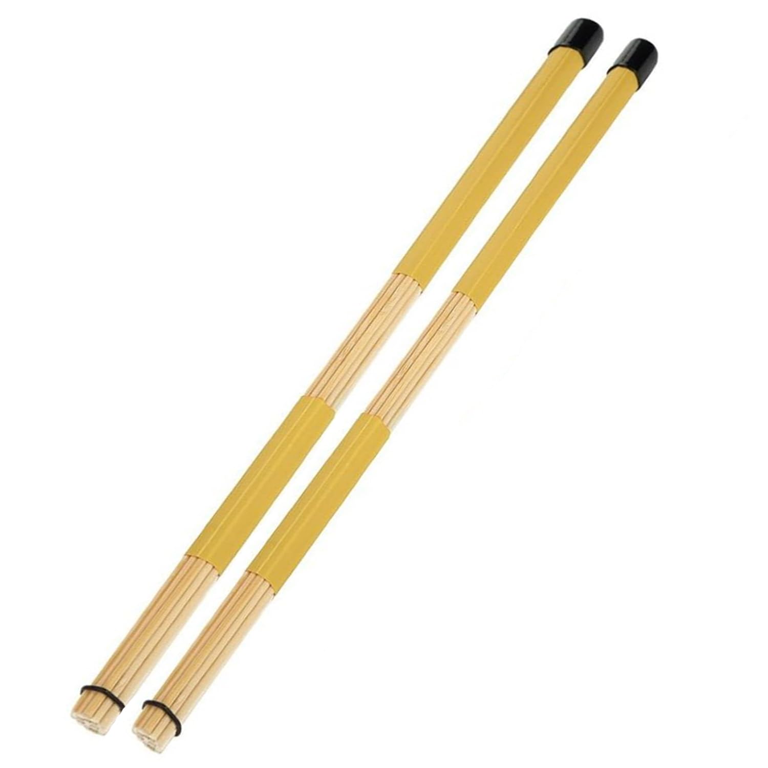 XNHIU Jazz Drum Sticks Brushes Drumsticks Bamboo Rod Drum Brushes Sticks for Jazz Folk Music (Yellow)
