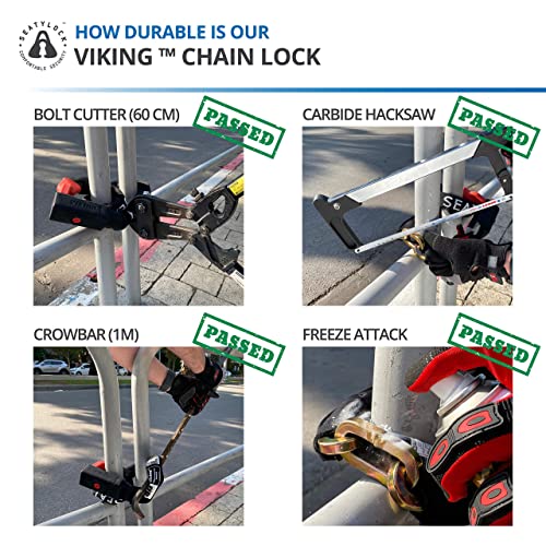 Seatylock Viking Bike Lock Chain with Key Patented Motorcycle and