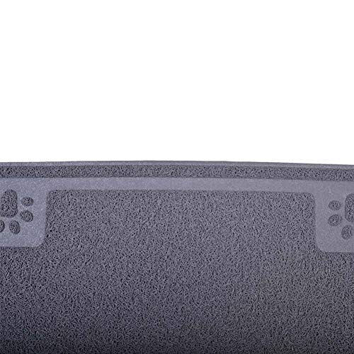 Darkyazi Pet Feeding Mat Large for Dogs and Cats,24"×16" Flexible and Easy to Clean Feeding Mat,Best for Non Slip Waterproof Feeding Mat. (Grey)