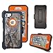 iPhone 7 Plus Camo Case, Harsel Defender Series Heavy Duty Tree Camouflage Impact Tough Hybrid Rugged Armor Military w/ Belt Clip Built-in Screen Protector Case Cover for iPhone 7 Plus (Tree Orange)