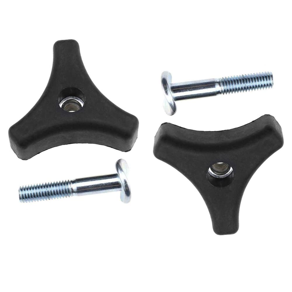 2 Pcs Lawnmower Handle Wing Nut Bolt, Bar Knob Handle Nut Screw Bolt Replacement for Lawn Mower (Triangle)