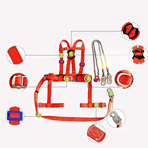 XBSXP Baugeschirr, Dachschutzgurt Absturzsicherung Ganzkörpersicherheitsgurt Universal, für Industrie, BAU, Luftarbeiten… – Bild 3