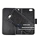 iPhone 6S Plus Case, HESPLUS [Detachable Wallet] iPhone 6 Plus Wallet Case with [9 Card Slot][ID Holder][Wrist Strap] - Premium Magnetic Leather Flip Cover Case for iPhone 6/6S Plus - Black