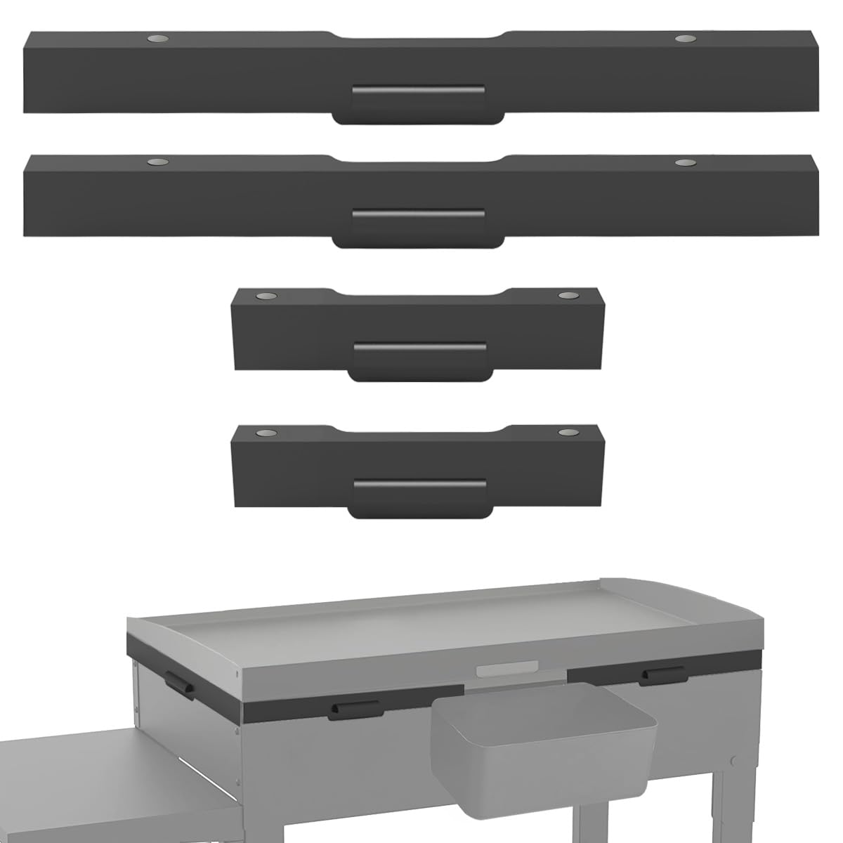 Photo 1 of Koutemie Wind Guard for Blackstone 17" Griddle Accessories with Magnetic Grill Heat Shield, Heavy Duty Steel Wind Screens Compatible with Rear Grease Cup and Side Shelf, Black…
