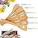 QL-ben Bamboo Utensil Set Cooking Spoons Set of 6 Bamboo Kitchen Tools Cooking Spatulas Set Perfect for Nonstick Pan Cookware Natural Tuners