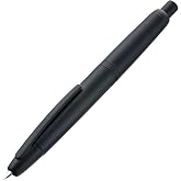 Jinhao 10 Press Fountain Pen with Box, Matte Black Retractable Fine Nib with Converter Set (Clip Version)