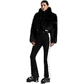 GSOU SNOW Women Ski Suit One Piece Snowsuit Snowboard Faux Fur Collar Slim Jumpsuit Jacket Insulated Windproof Outdoor Winter