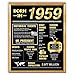 yuzi-n 60th Birthday Decorations Gifts for Women or Men | 60th Birthday Poster 1959 Sign | 8x10 Unframed | Real Gold Foil/Black